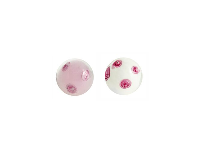 English Rose Assorted Handmade Glass Marble -  22mm