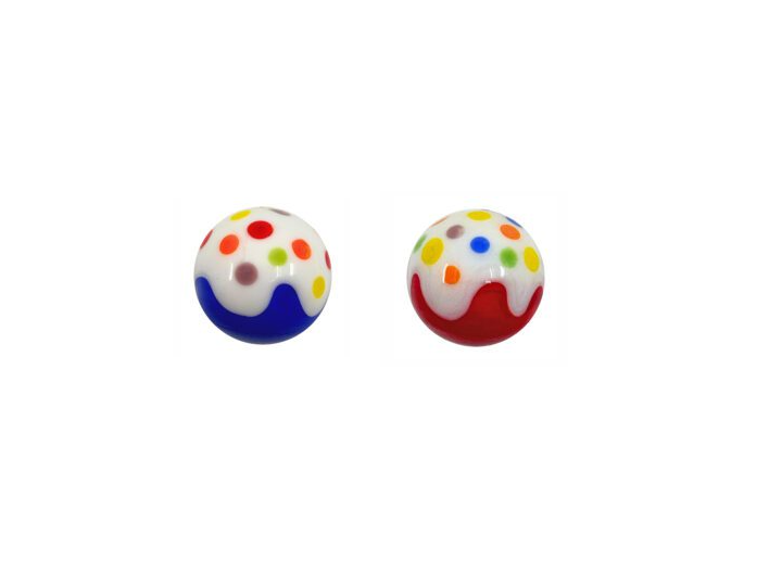 Cupcake assorted Handmade Glass Marble - 22mm