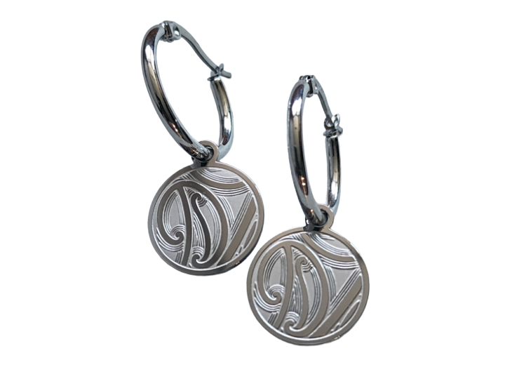 Mangopare Hoops Silver by Rerehua Boutique