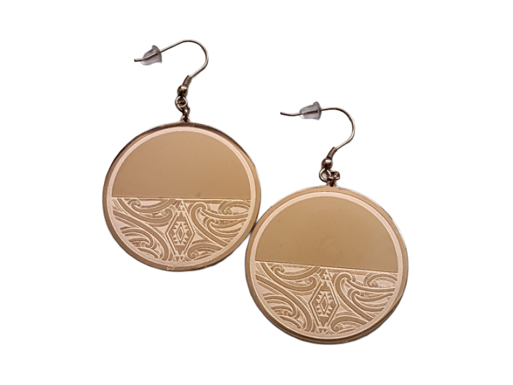 Manawa Rose Gold Earrings by Rerehua Boutique