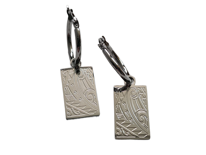 Hawaiki Hoops Silver by Rerehua Boutique