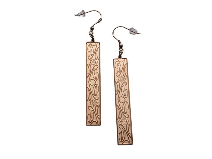 Manawa Roa Rose Gold Earrings by Rerehua Boutique