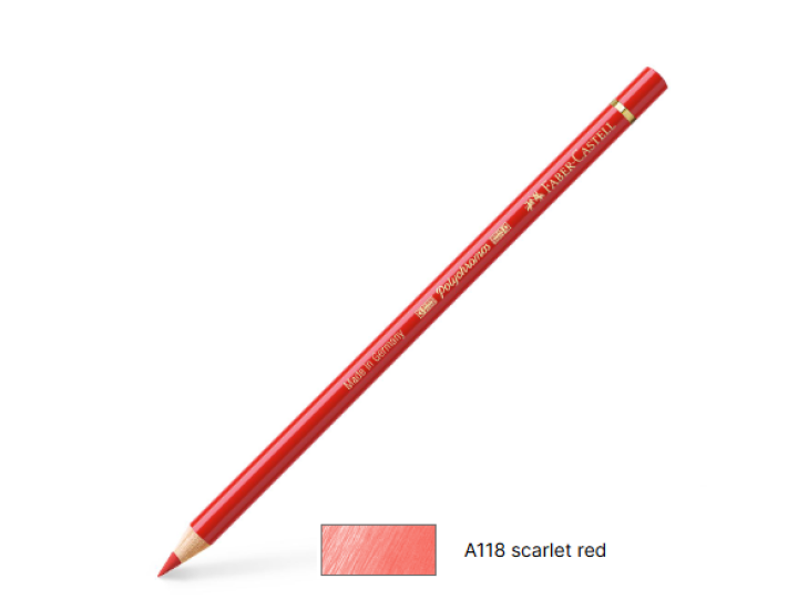 Polychromos Artists’ Pencil #118 Scarlett Red Faber Castell Was $3.95 Now $3.16