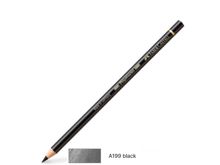 Polychromos Artists’ Pencil #199 Black Faber Castell Was $3.95 Now $3.16