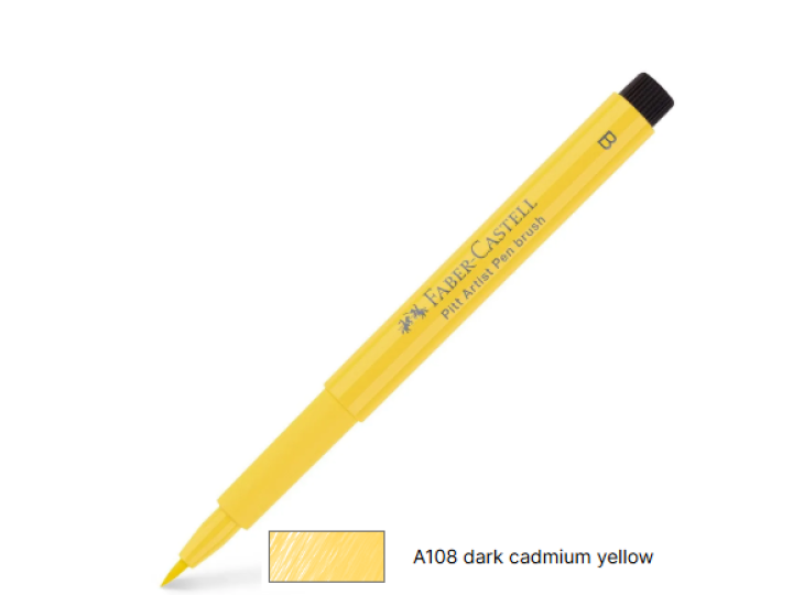 Pitt Artist Pen Brush 108 Deep Cadmium Yellow Faber Castell Was $6.00 Now $4.80