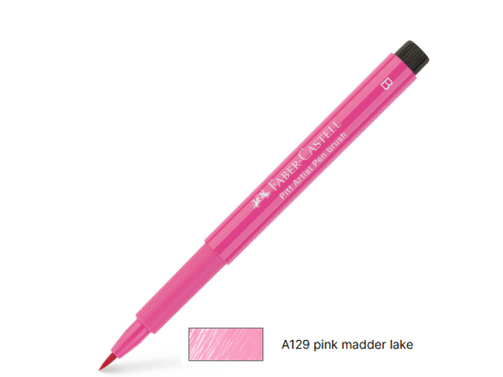 Pitt Artist Pen Brush 129 Pink Madder Lake Faber Castell Was $6.00 Now $4.80