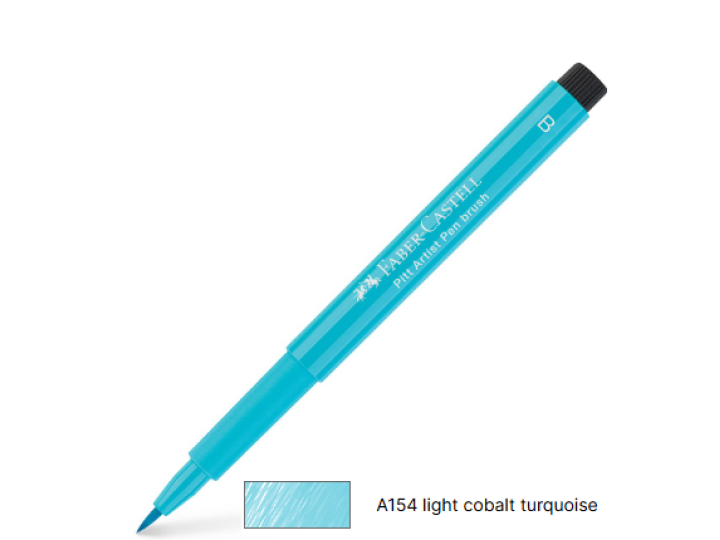 Pitt Artist Pen Brush 154 Light Cobalt Turquoise Faber Castell Was $6.00 Now $4.80