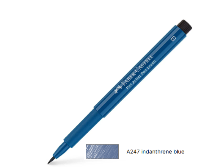 Pitt Artist Pen Brush 247 Indathrene Blue Faber Castell Was $6.00 Now $4.80