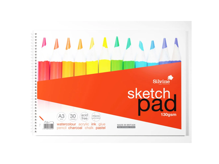 Silvine A3 Spiral Bound Sketch Pad Was $19.99 Now $5.99