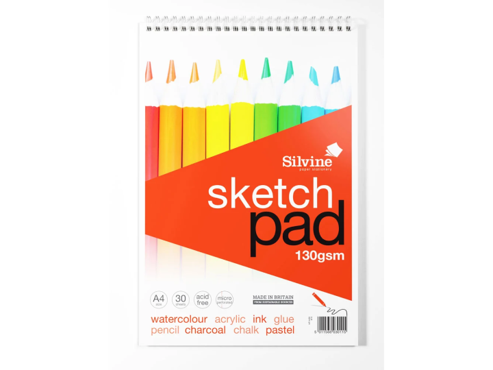 Silvine A4 Spiral Bound Sketch Pad Was $11.99 Now $3.99